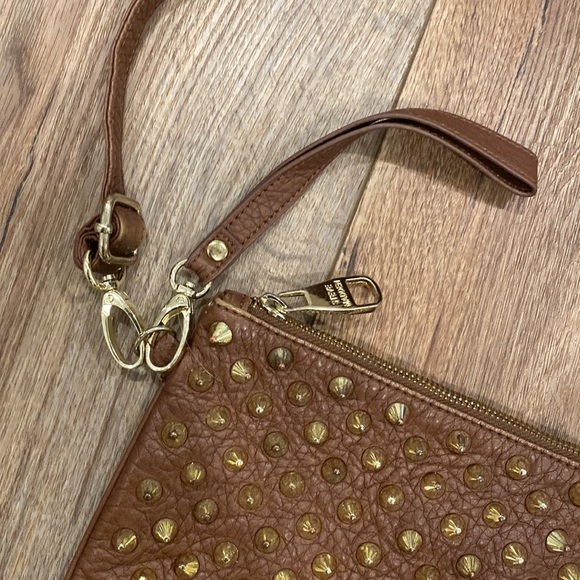 Leather studded Steve Madden Crossbody/clutch/wristlet bag - Picture 4 of 9